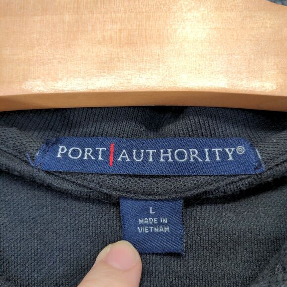 Port Authority Men's Spectra Logic Polo Shirt Black Large Poly Blend - Picture 10 of 14